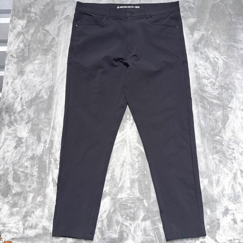 Western Rise Diversion Pant Men 38x32 Charcoal 4-Way Stretch Travel Commuter